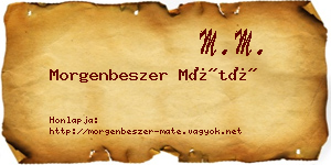 Morgenbeszer Máté névjegykártya